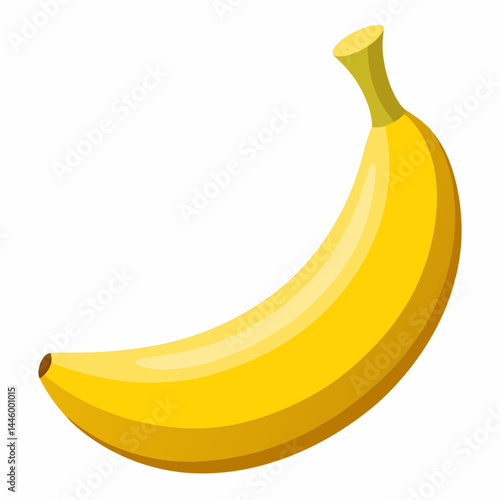 Banana fruit white background 