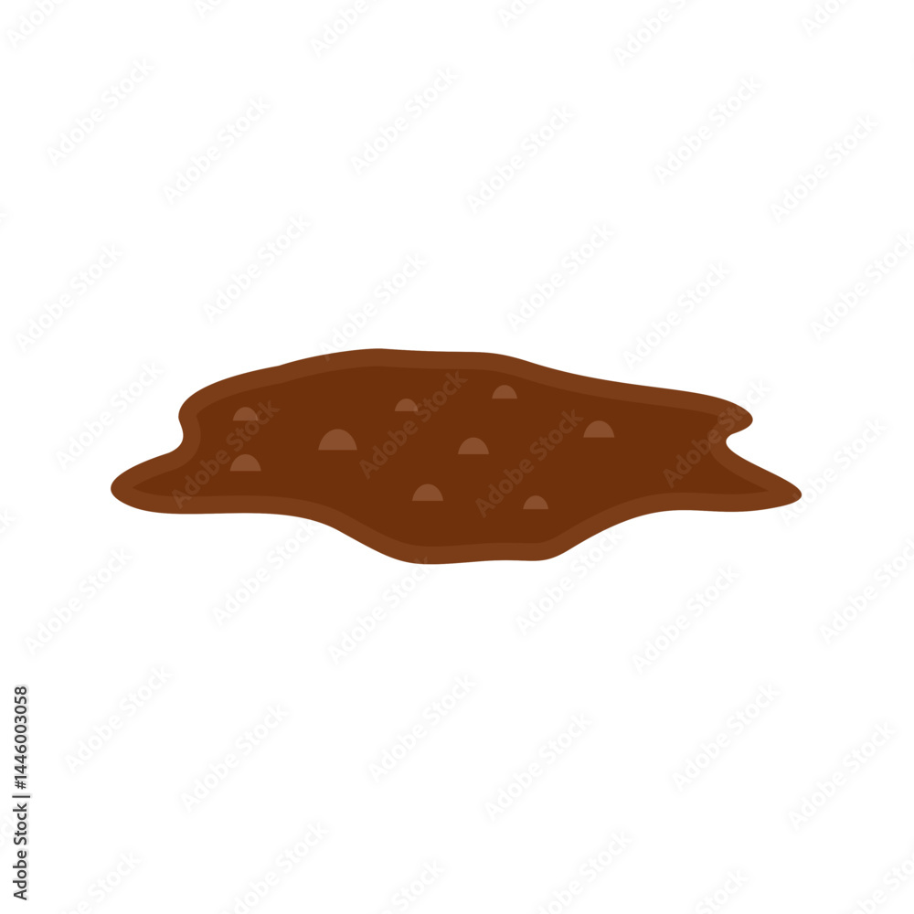 Simple mud puddle vector illustration 