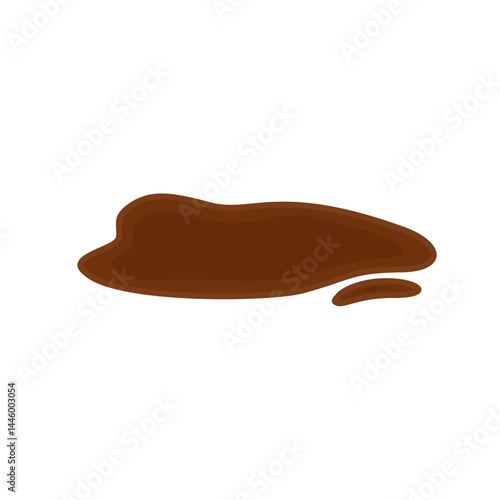 Simple mud puddle vector illustration 