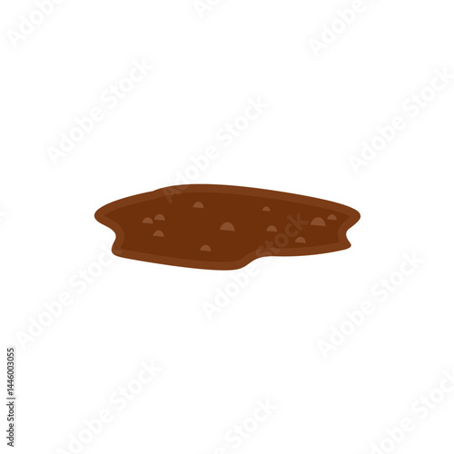 Simple mud puddle vector illustration 