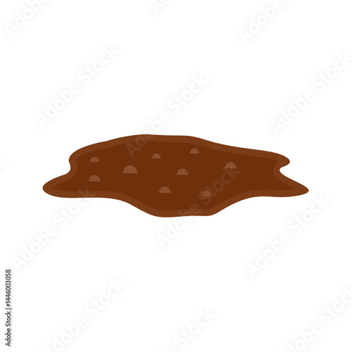 Simple mud puddle vector illustration 