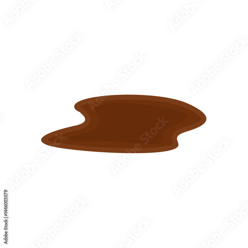Simple mud puddle vector illustration 