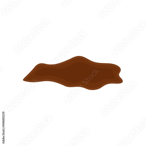 Simple mud puddle vector illustration 