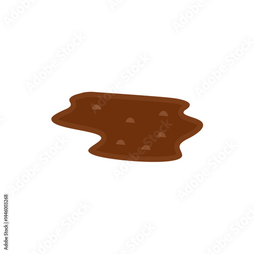 Simple mud puddle vector illustration 