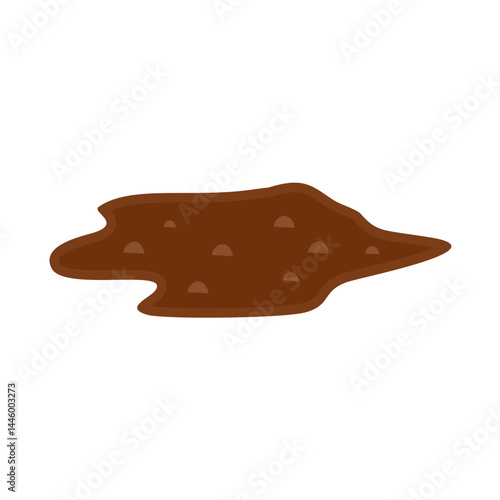 Simple mud puddle vector illustration 