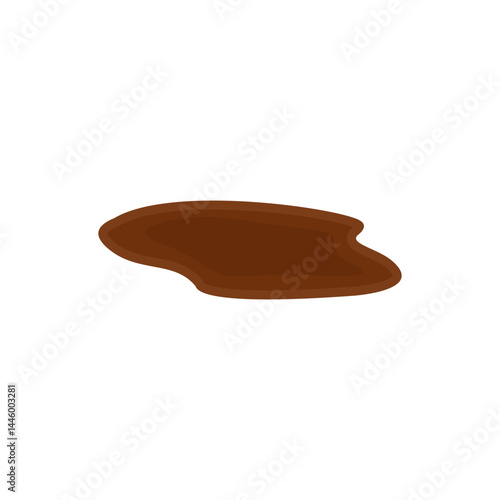 Simple mud puddle vector illustration 