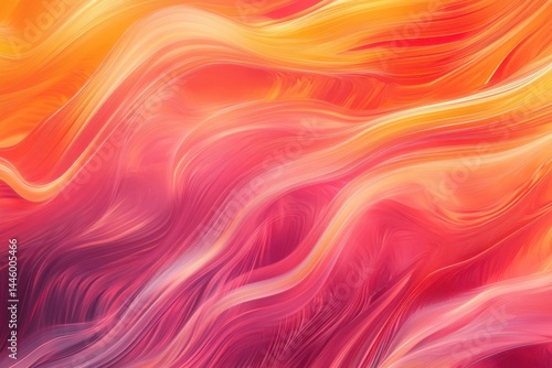 Wallpaper Mural Vibrant Orange Pink Gradient Waves Background Torontodigital.ca