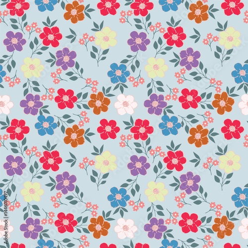 Wallpaper Mural Abstract Handmade Floral textile patterns with digitally enhanced seamless, perfect for wall art, stylish fashion prints, and versatile wrapping paper.
 Torontodigital.ca