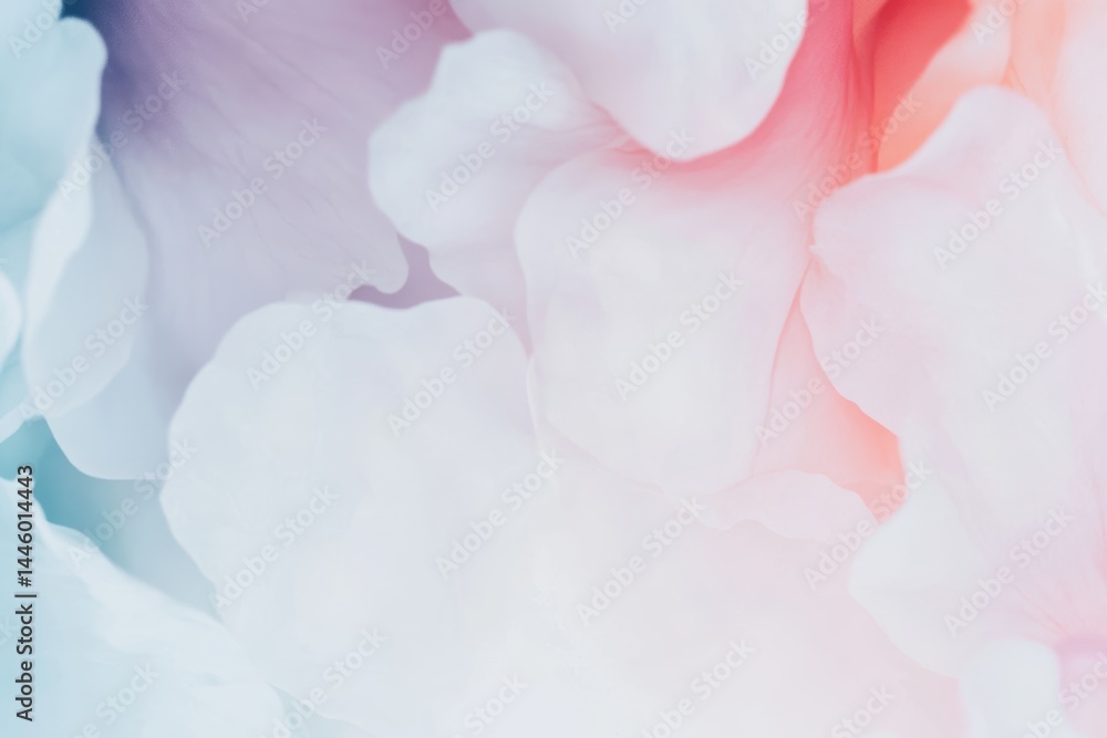 Fototapeta premium 柔らかな色合いで彩られた花びらの緩やかなグラデーションが表現されている