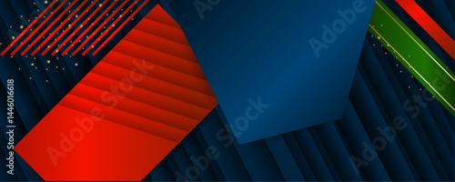 Abstract gold background luxury dark deep noble blue and golden line template premium vector