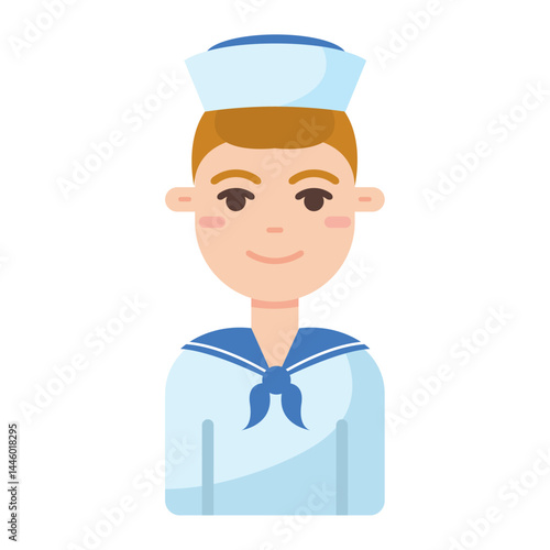 Cartoon male sailor. Vector