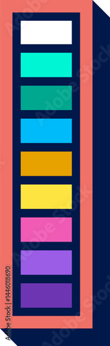 Free Download Colorful Geometric Letter I, Modern Striped Alphabet Design - GFXLoad