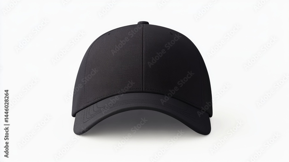 Fototapeta premium Stylish Black Baseball Cap - Versatile Everyday Accessory