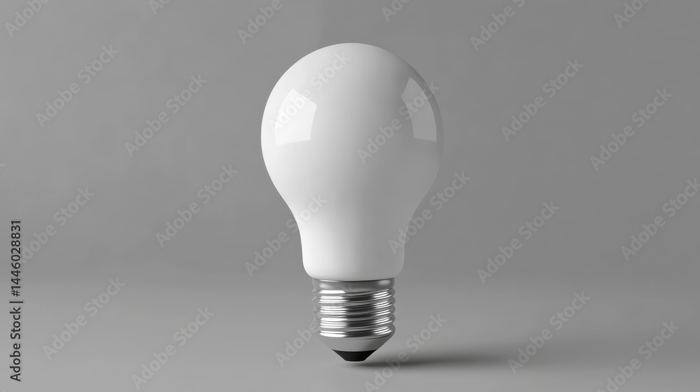 Elegant White Lightbulb Design Elegant White Lightbulb Design