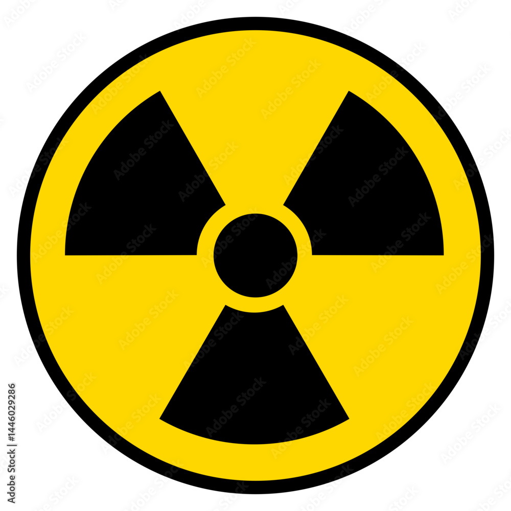 Obraz premium Circular Radiation Hazard Warning Sign