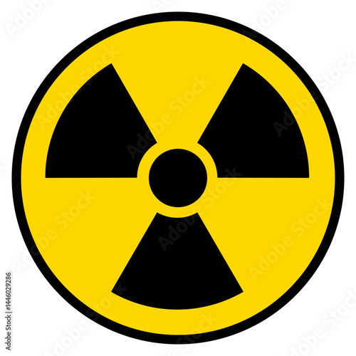 Circular Radiation Hazard Warning Sign