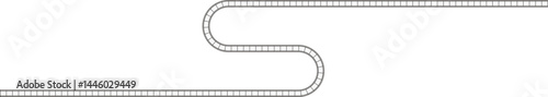 Long line of film strips with two curves.