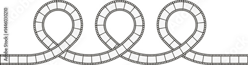 Film strip with three consecutive loops.