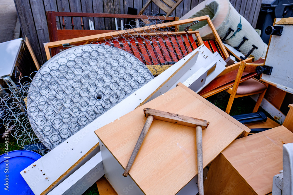 custom made wallpaper toronto digitalDiscarded furniture and debris cluttering a vacant lot in an urban area during daylight hours