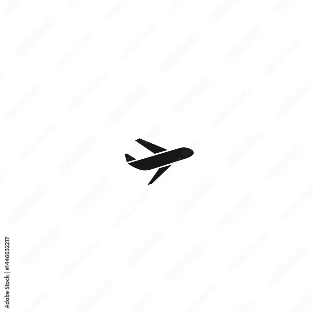 Airplane icon logo flat vector design Airplane icon logo flat vector design