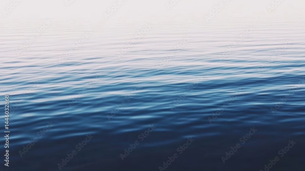 Obraz premium 穏やかな海の水面が朝日を浴びて輝く美しい瞬間