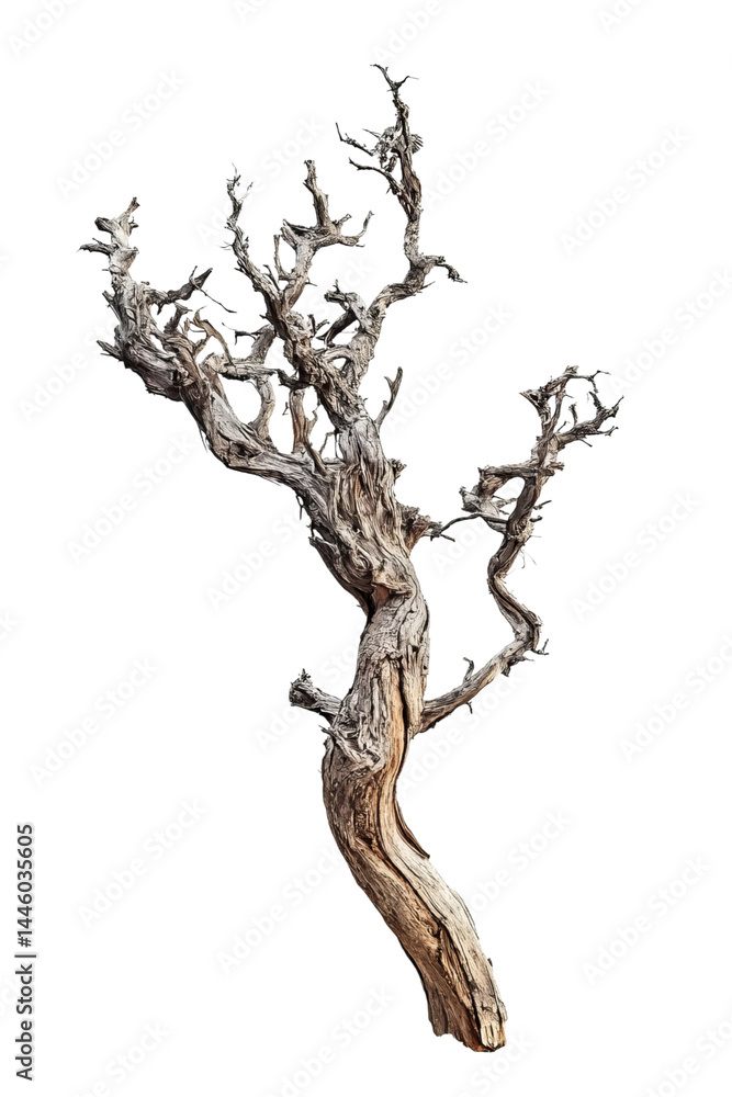 Fototapeta premium Dried tree, on Png Format and Transparent Background