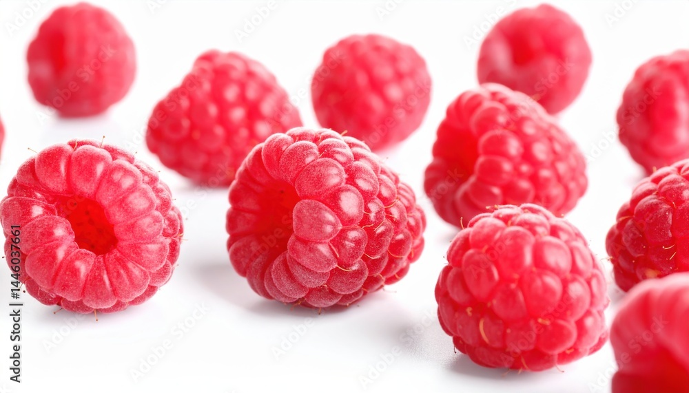 Fresh ripe raspberries on white background Fresh ripe raspberries on white background