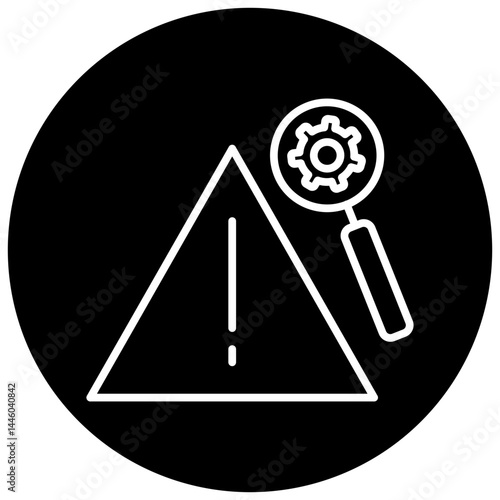 Incident Management Black Circe Icon, Incident Management Icon – Emergency Response, IT Issue, Risk Control Symbol in Vector Style
