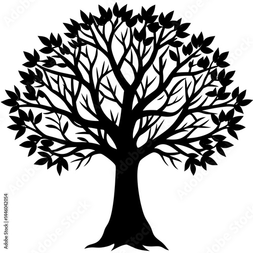 vector tree silhouette