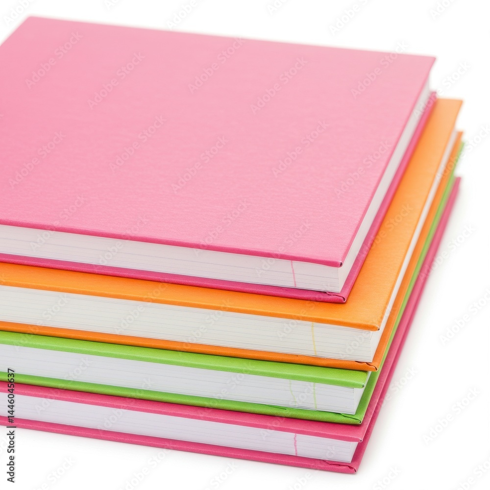 Stack of colorful books isolated on white background Stack of colorful books isolated on white background