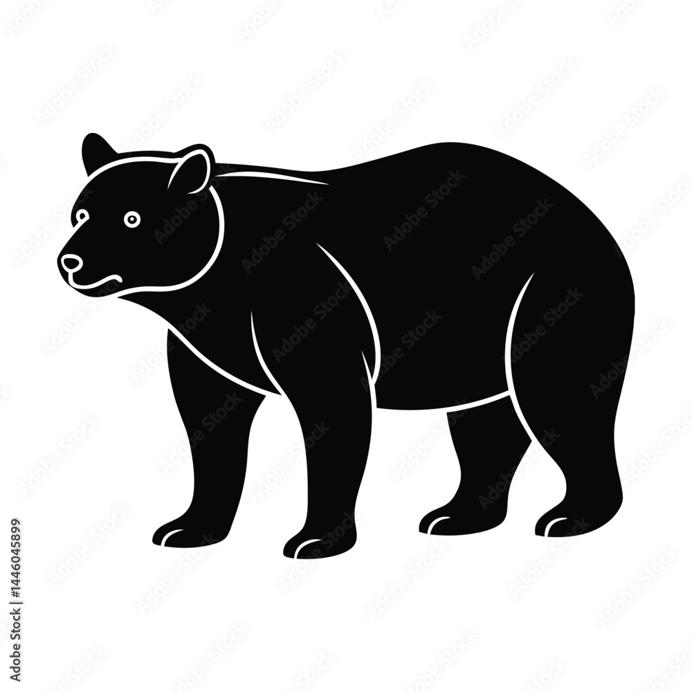 vector illustration of a bear vector illustration of a bear