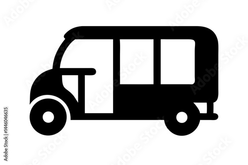 rickshaw or tuk tuk silhouette transparent background for web and graphic design