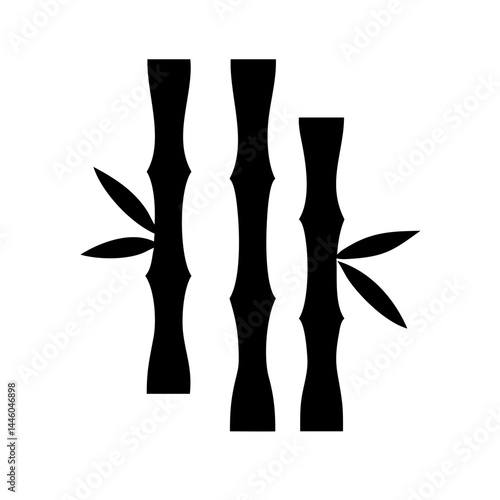 bamboo stalks silhouette transparent background for web and graphic design