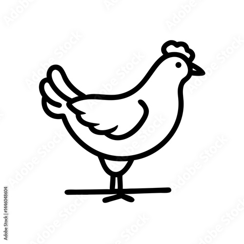 chicken on a perch transparent background for web and graphic design