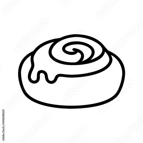 cinnamon roll or pastry transparent background for web and graphic design