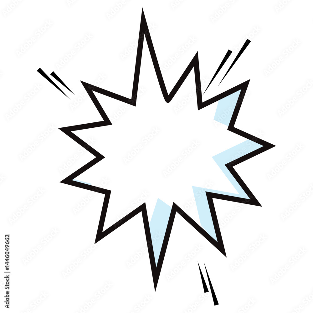 Empty comic explosion shape. Vector Empty comic explosion shape. Vector