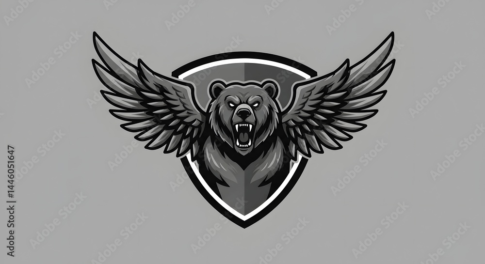 Obraz premium Winged Bear Logo
