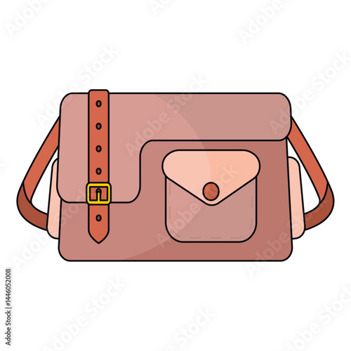 Classic colored briefcase. Vector