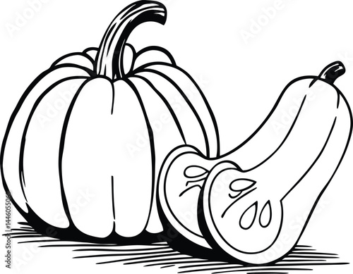 pumpkin on a white background