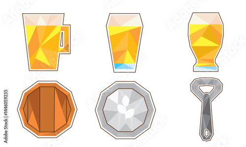 Beer icons collection set. Vector
