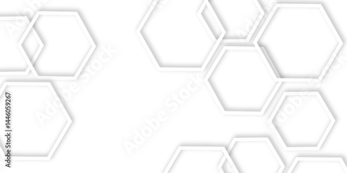out line hexagon and Luxury 3D White Light Geometric Technology Structure with a Polygonal Honeycomb Design, Abstract Visuals, and a Sleek, Modern Vector Background Representing Innovation