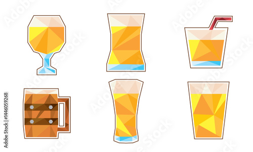 Beer icons collection set. Vector