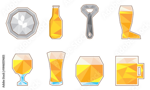 Beer icons collection set. Vector