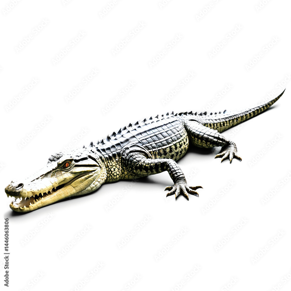 crocodile isolated on transparent background crocodile isolated on transparent background
