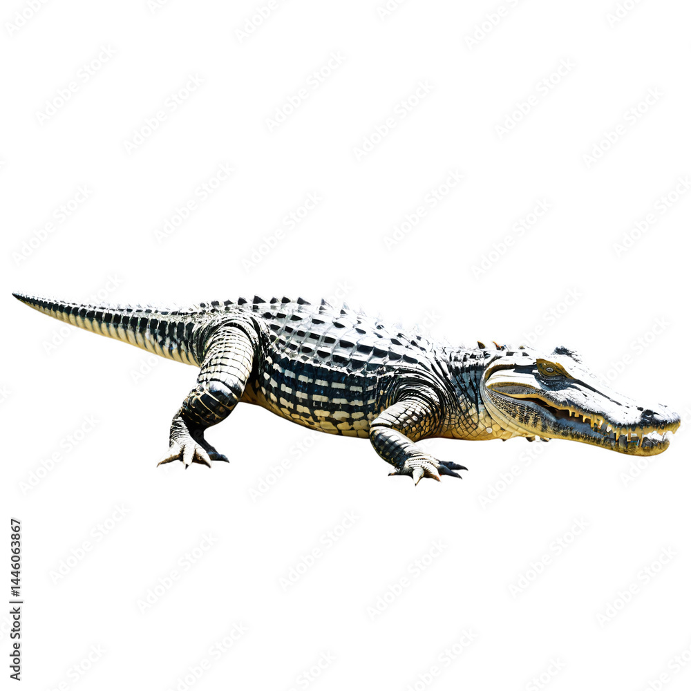 Naklejka premium crocodile isolated on transparent background