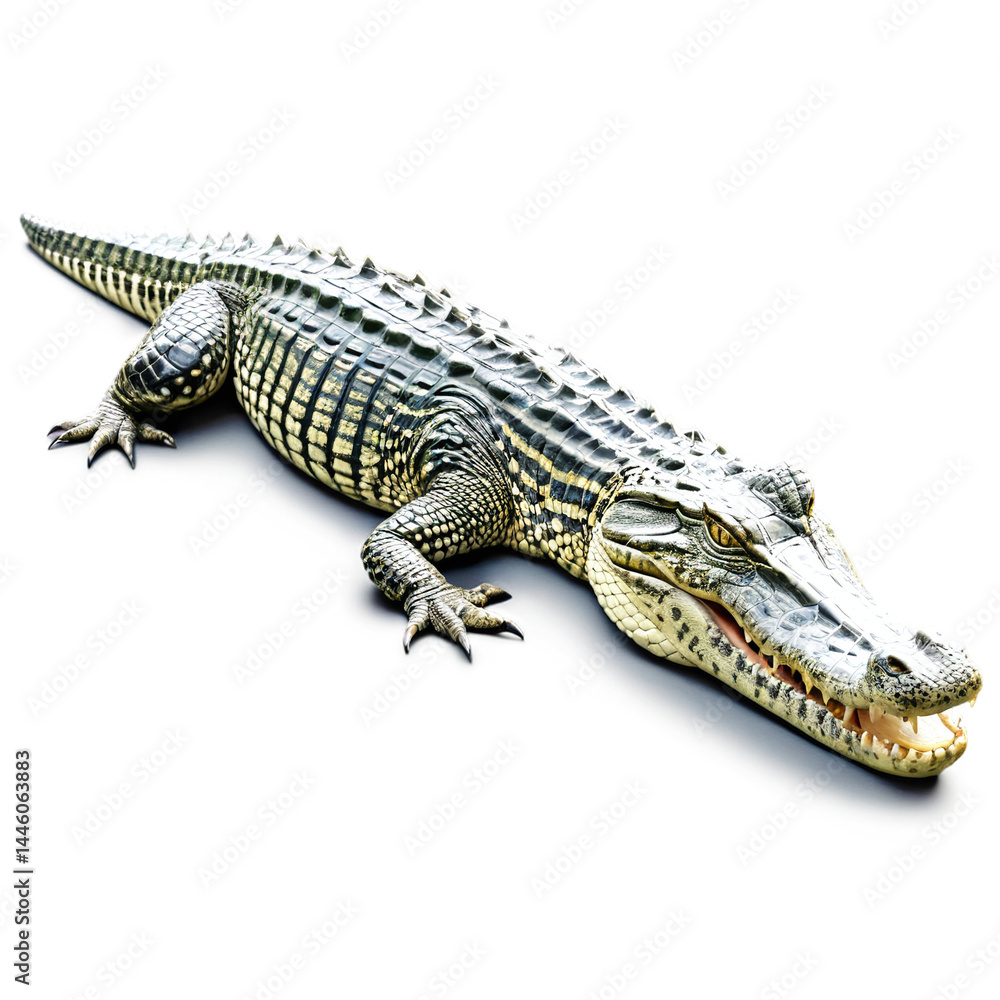 Naklejka premium crocodile isolated on transparent background