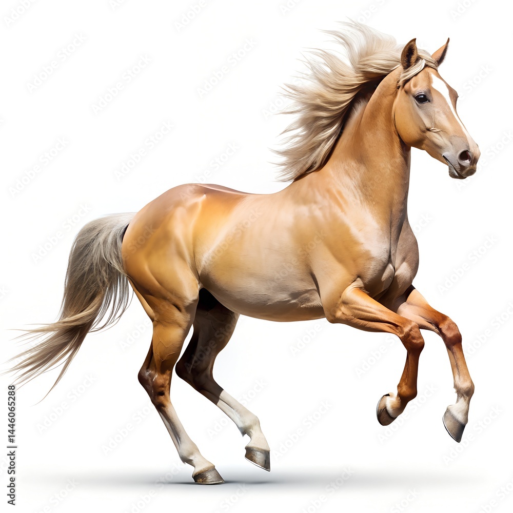 Obraz premium running horse isolated on white