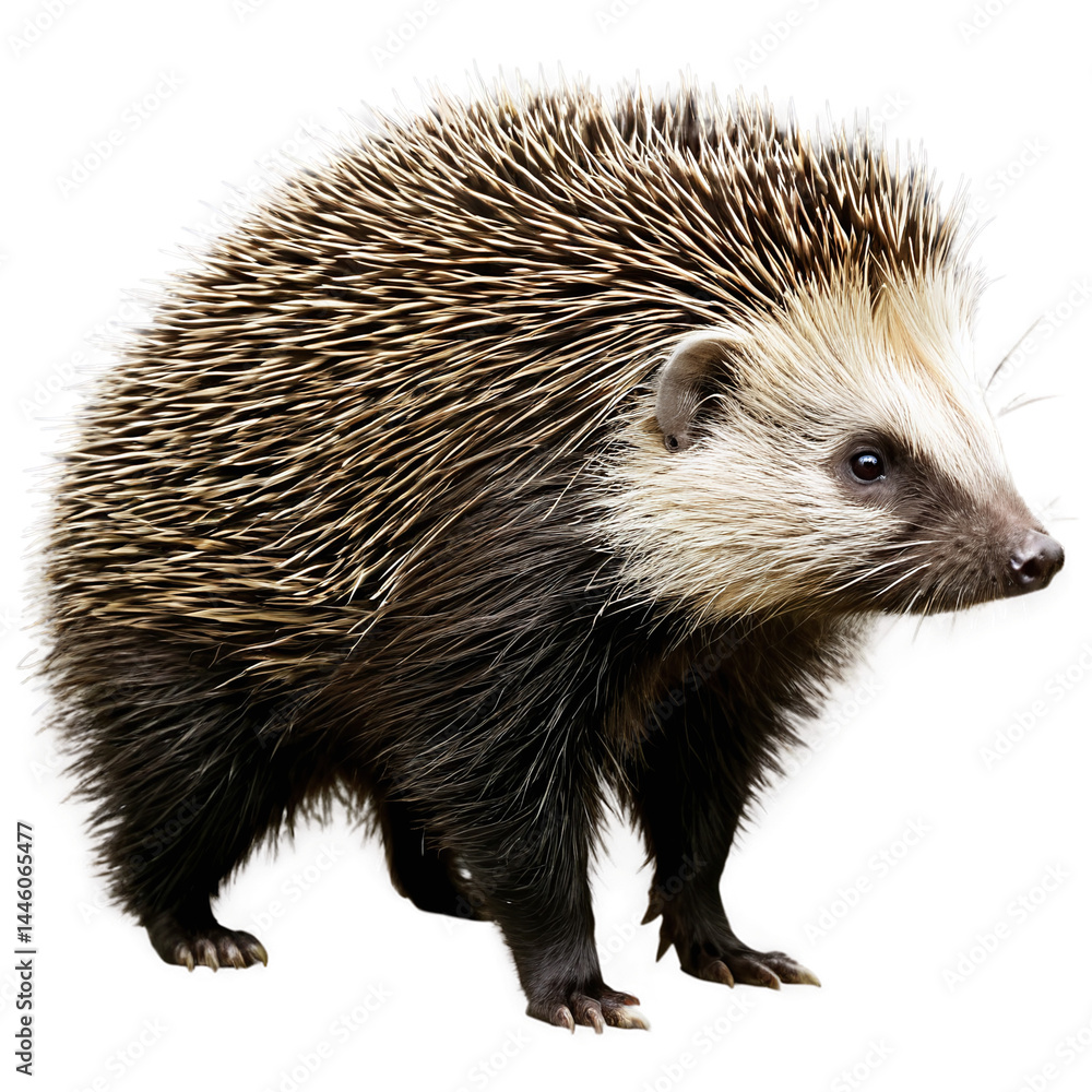 Naklejka premium porcupine isolated on transparent background