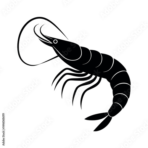 Shrimp Vector Silhouette