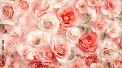 A close-up of pink rose petals.